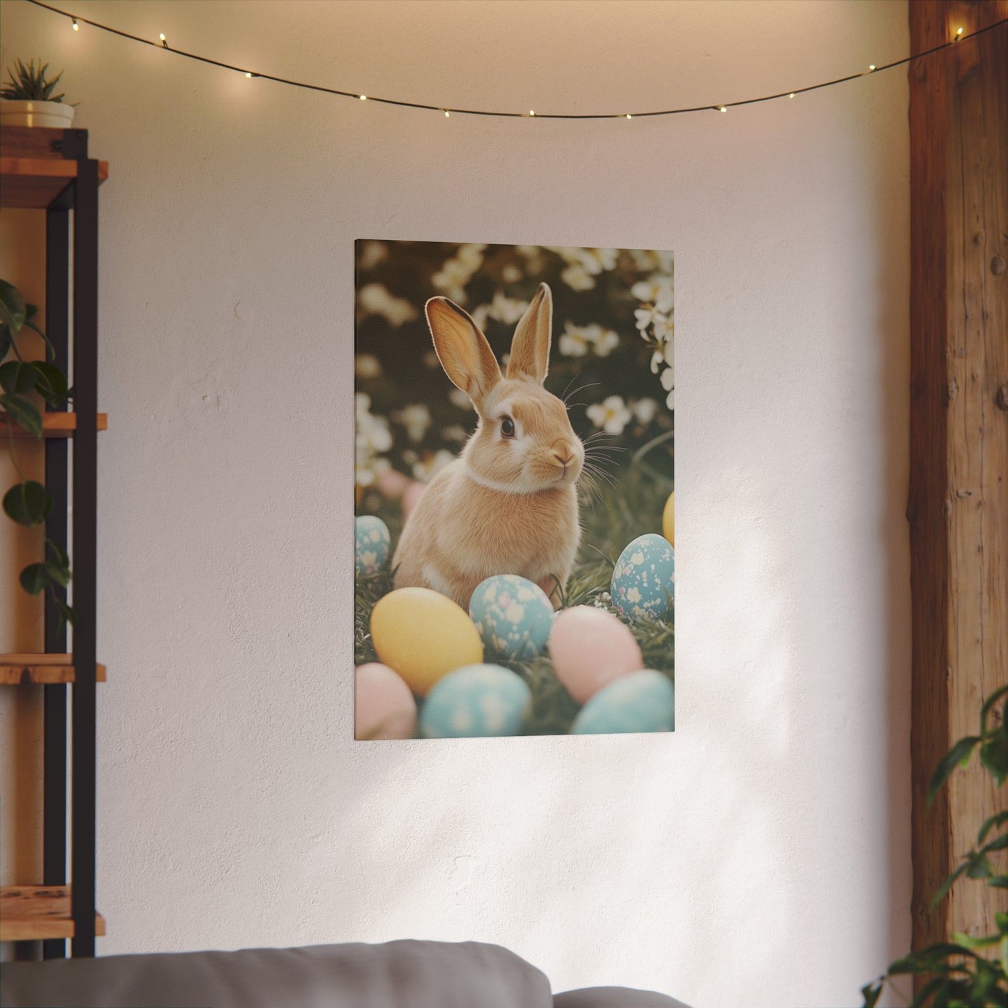 Easter Bunny Print Canvas - Cute Rabbit Art for Spring Décor