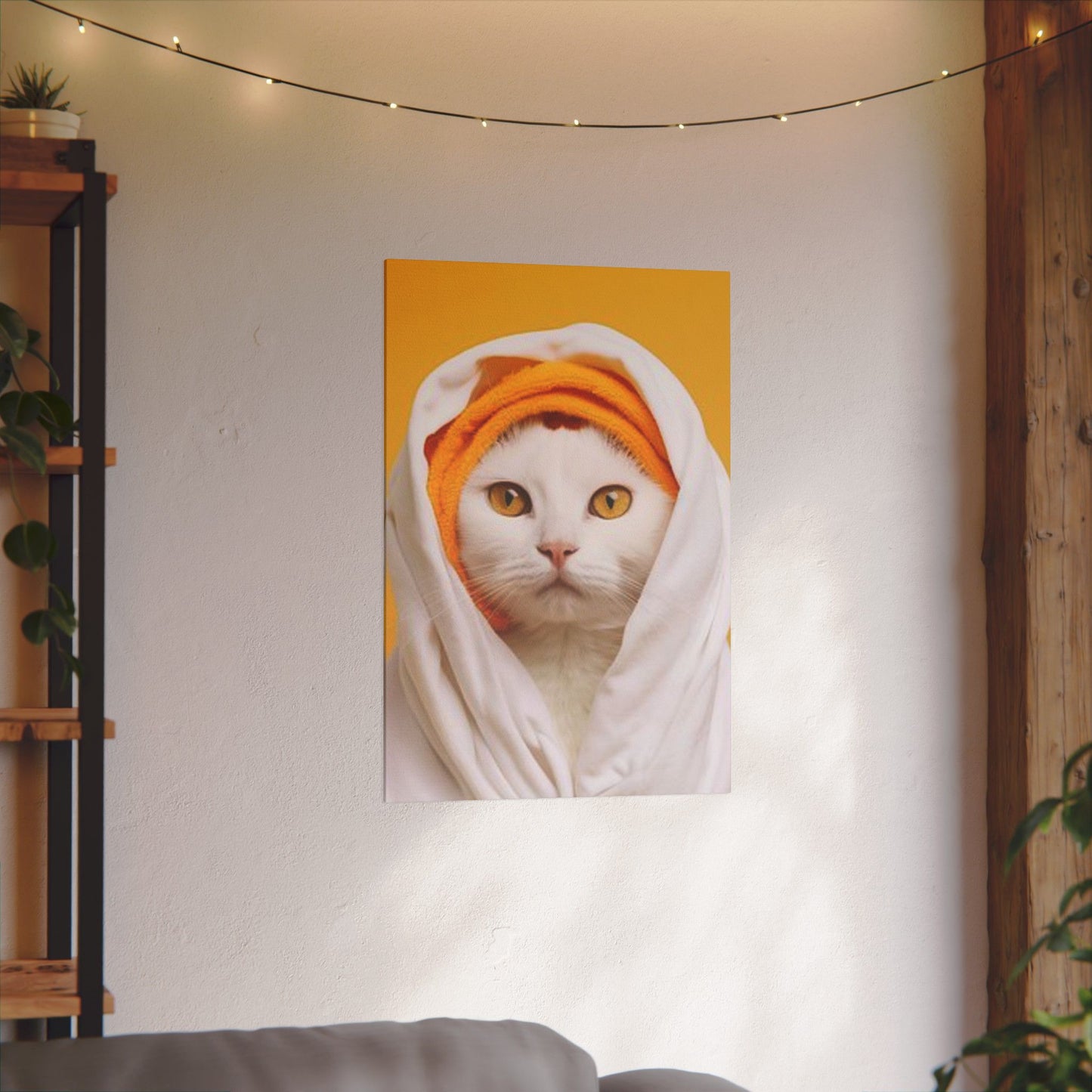 Whimsical Cat Print Canvas – Cozy Home Decor for Cat Lovers