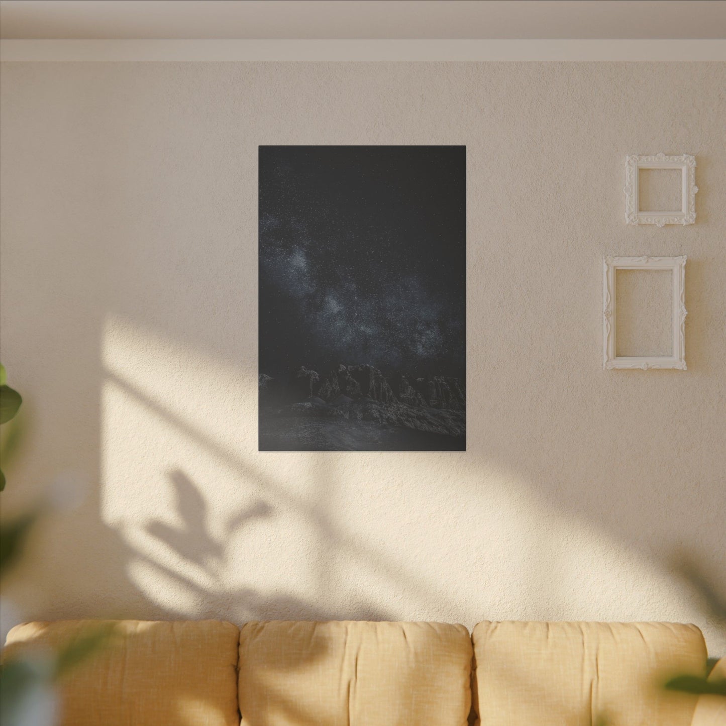 Starry Night Print Canvas - Celestial Wall Art for Dreamers