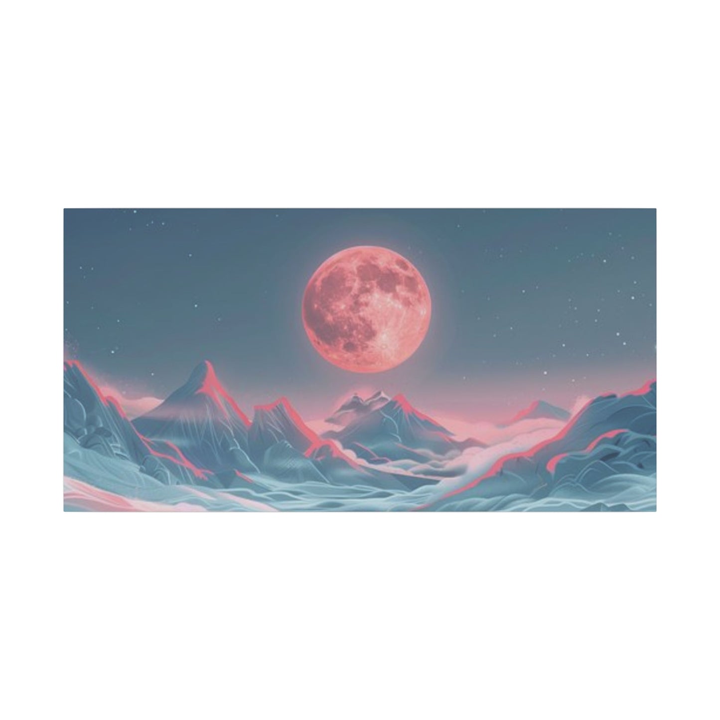Mystical Moonlit Landscape Print Canvas