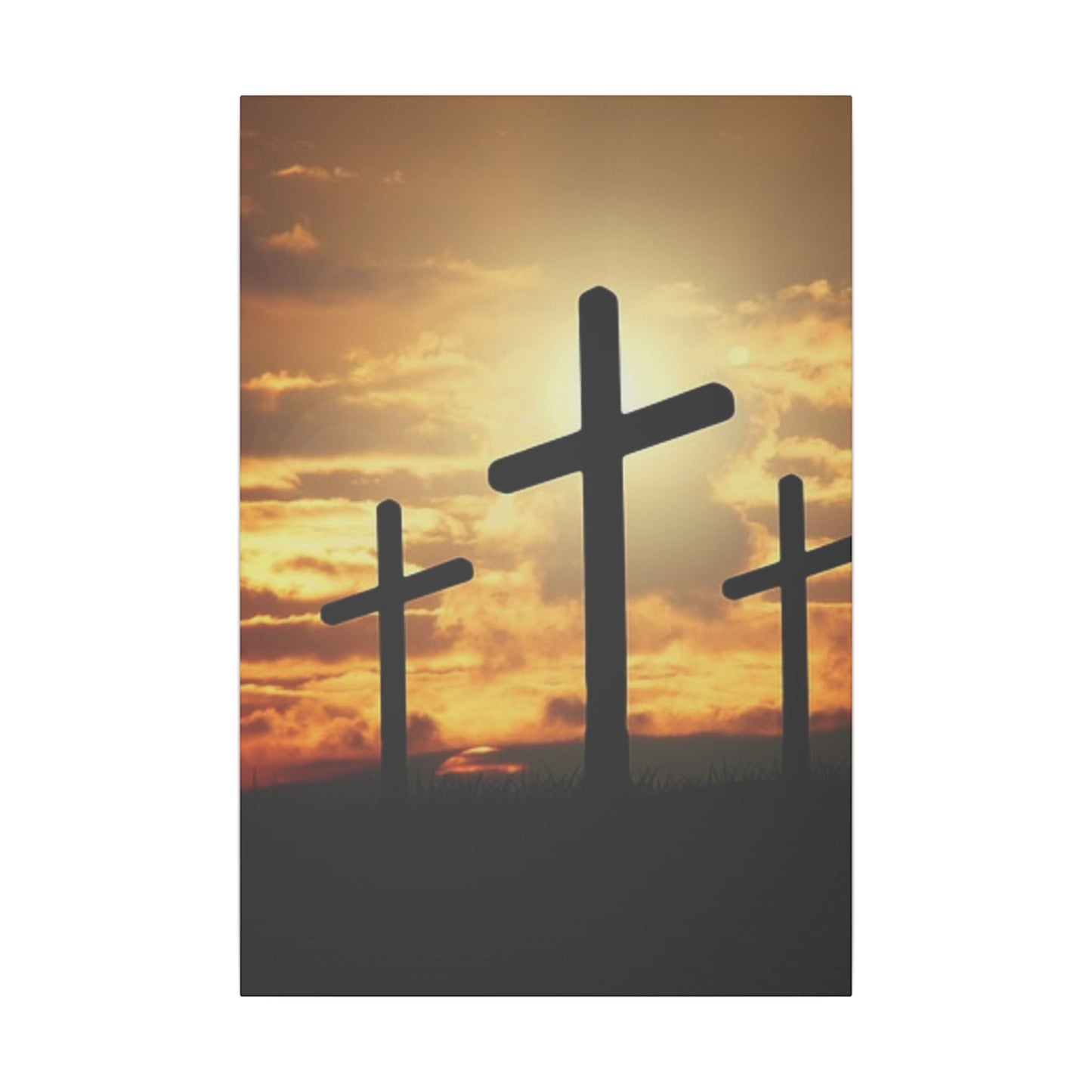 Cross Silhouette Art Print for Faith and Reflection