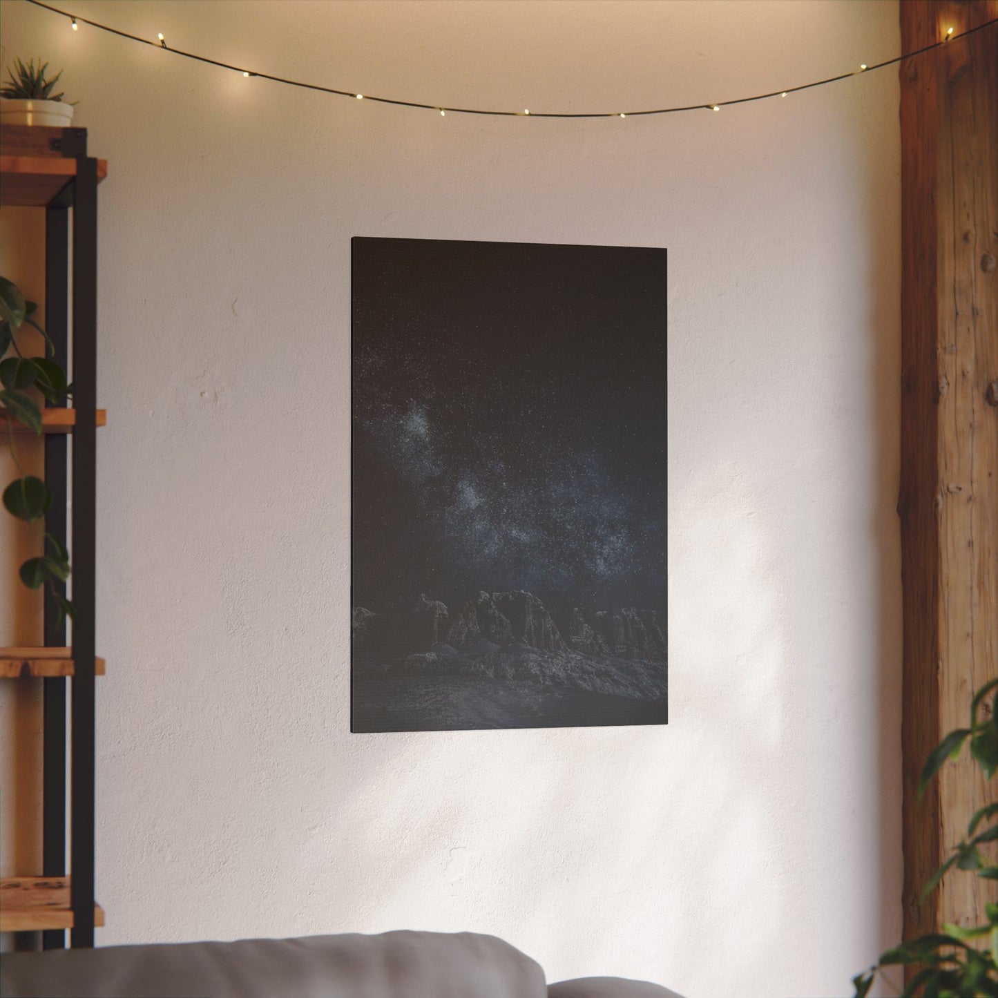 Starry Night Print Canvas - Celestial Wall Art for Dreamers