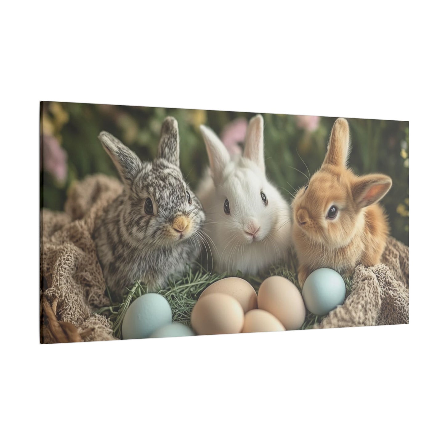 Adorable Bunny Canvas Print - Easter Decor Wall Art