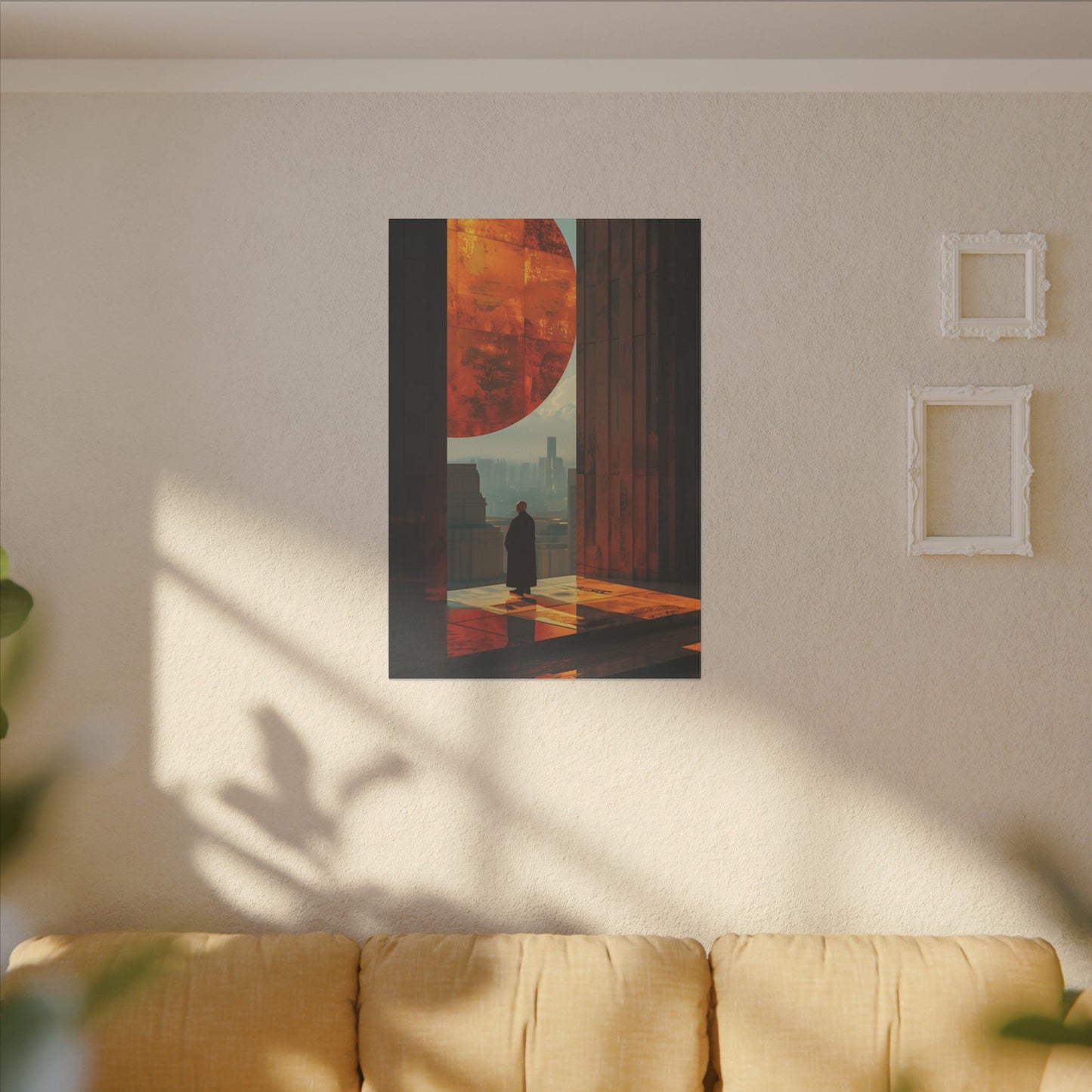 Canvas Print Serene Monk Inspiring