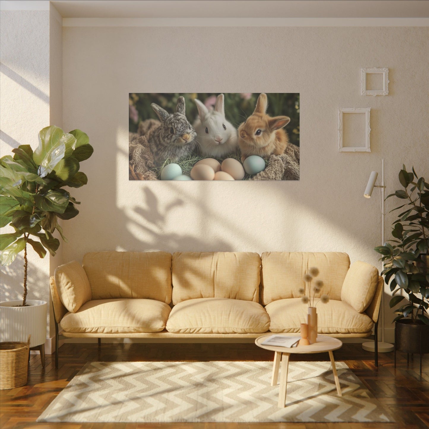 Adorable Bunny Canvas Print - Easter Decor Wall Art