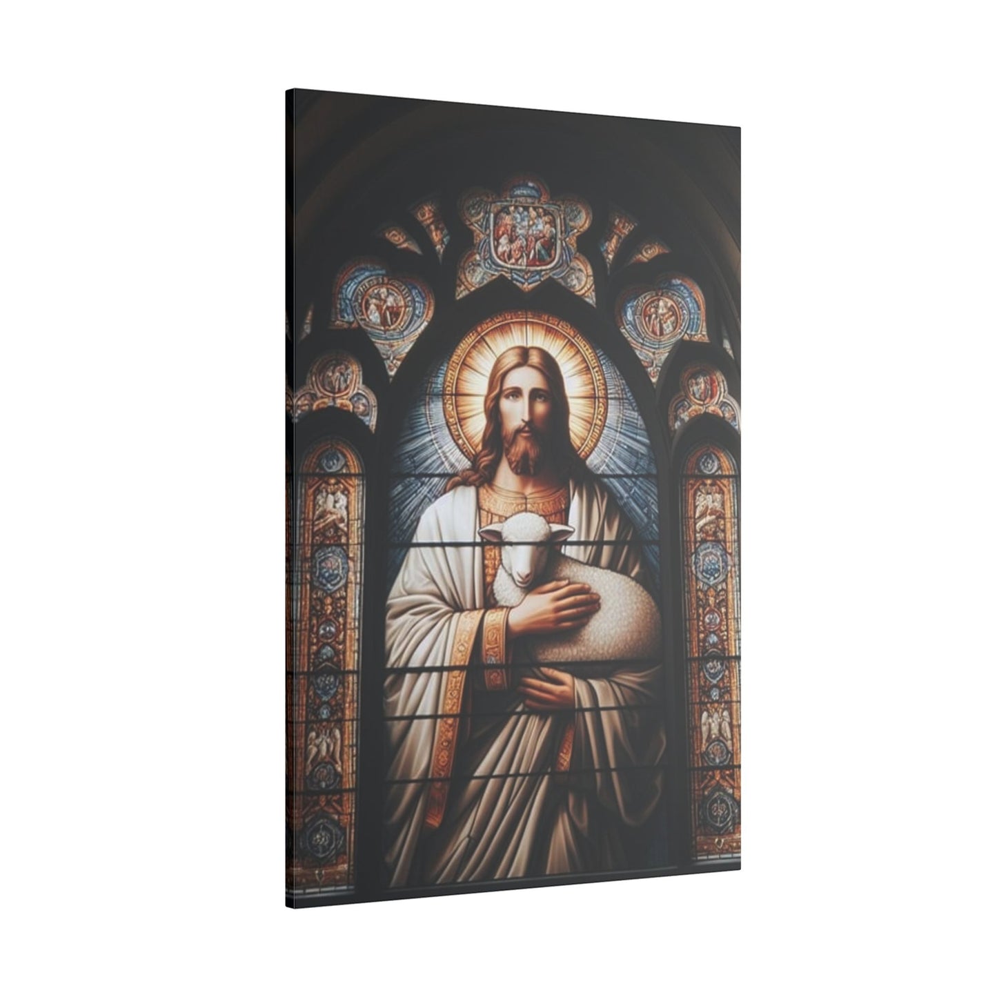 Sacred Jesus & Lamb Artwork Inspirational Print Canvas