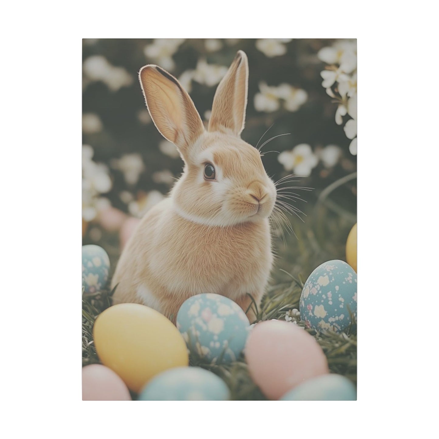 Easter Bunny Print Canvas - Cute Rabbit Art for Spring Décor