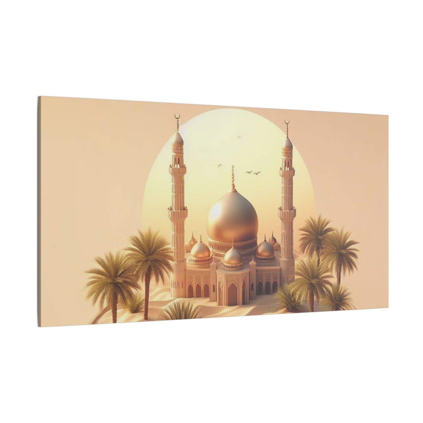 Serene Mosque Print Canvas Art - Elegant Wall Décor