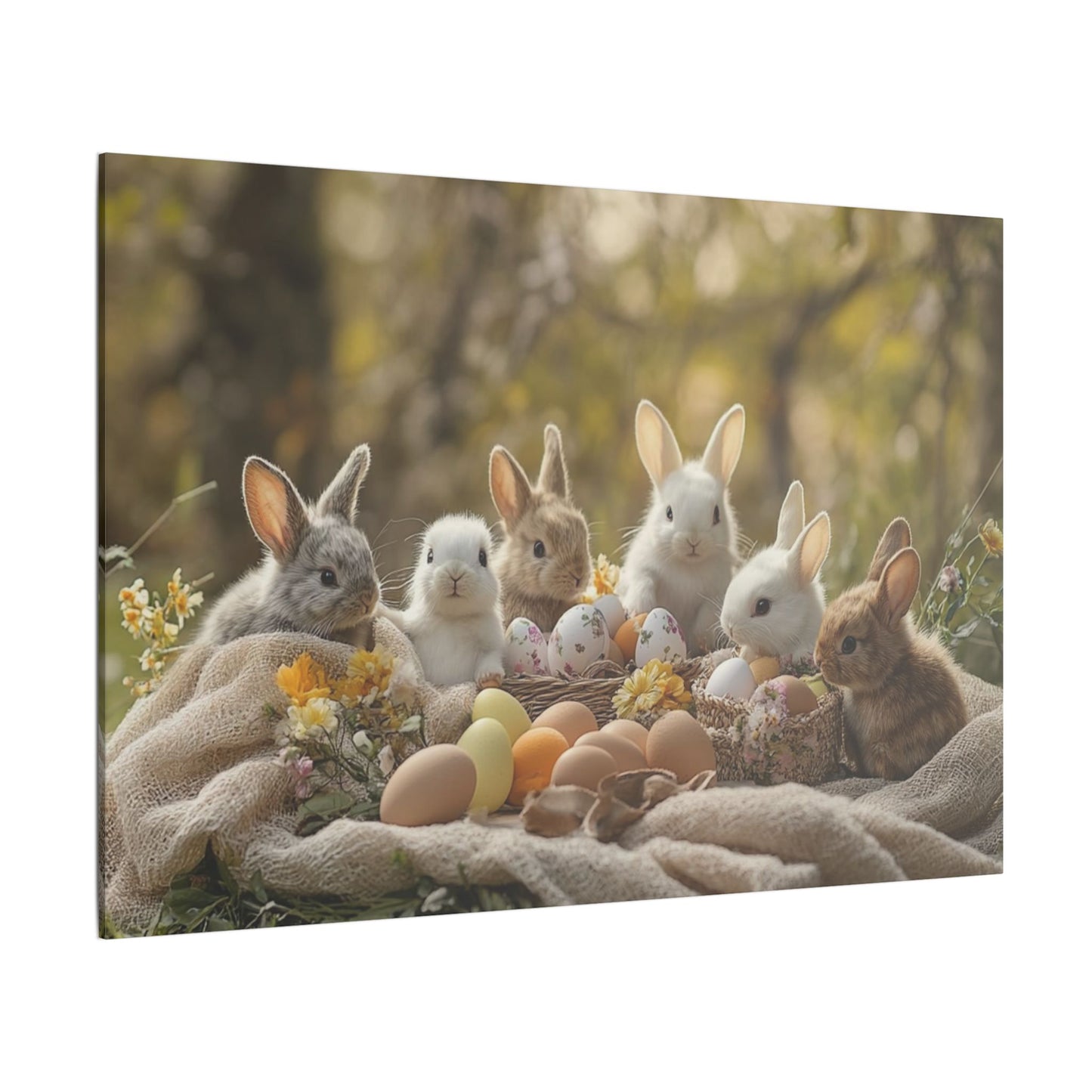Adorable Bunny Easter Print Canvas - Wall Art