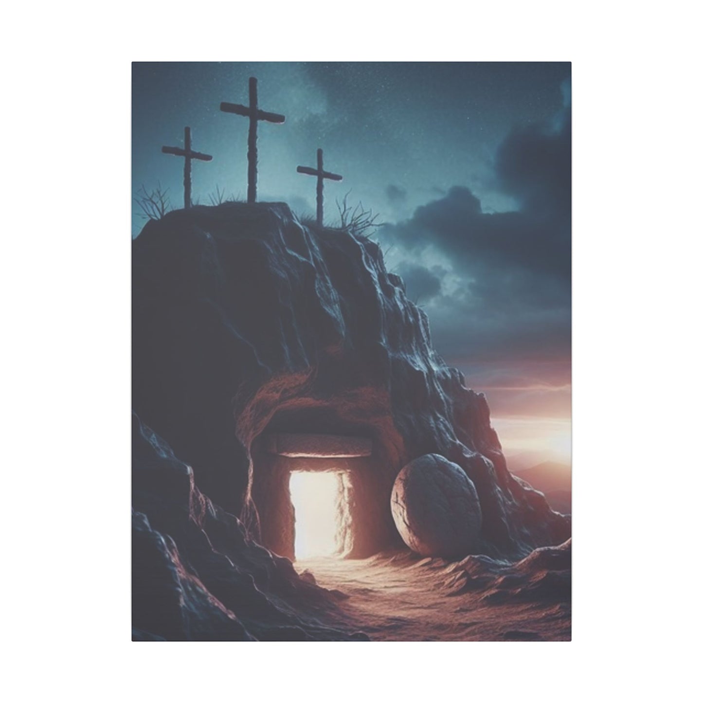 Illuminated Resurrection Art Spiritual Print Canvas