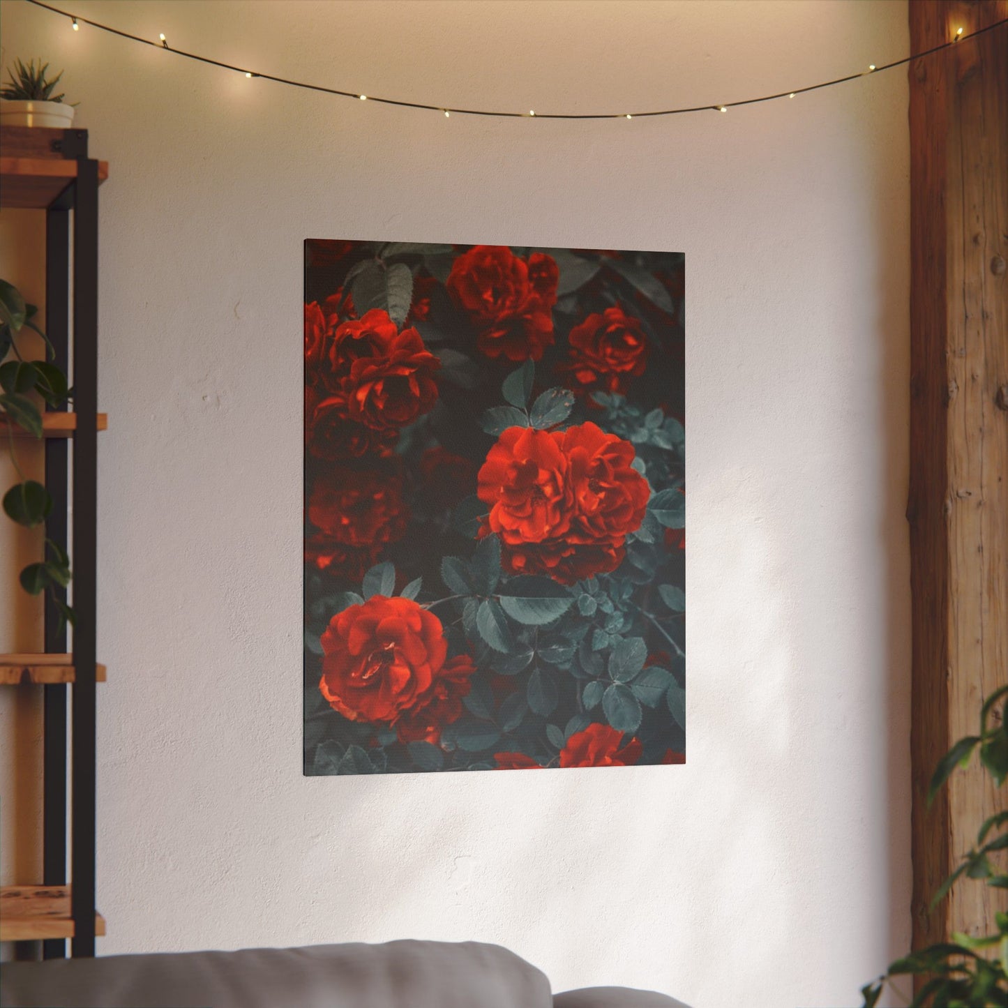 Romantic Red Roses Canvas Print - Floral Wall Art for Home Decor