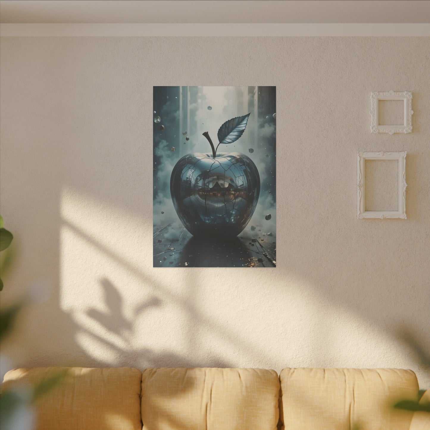 Modern Print Canvas - Shiny Apple Art for Home Decor