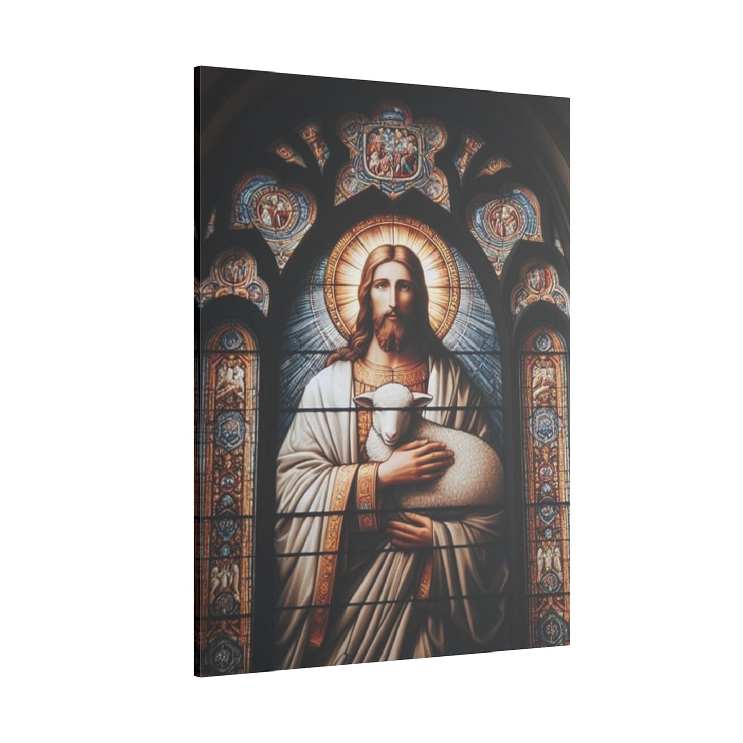 Sacred Jesus & Lamb Artwork Inspirational Print Canvas