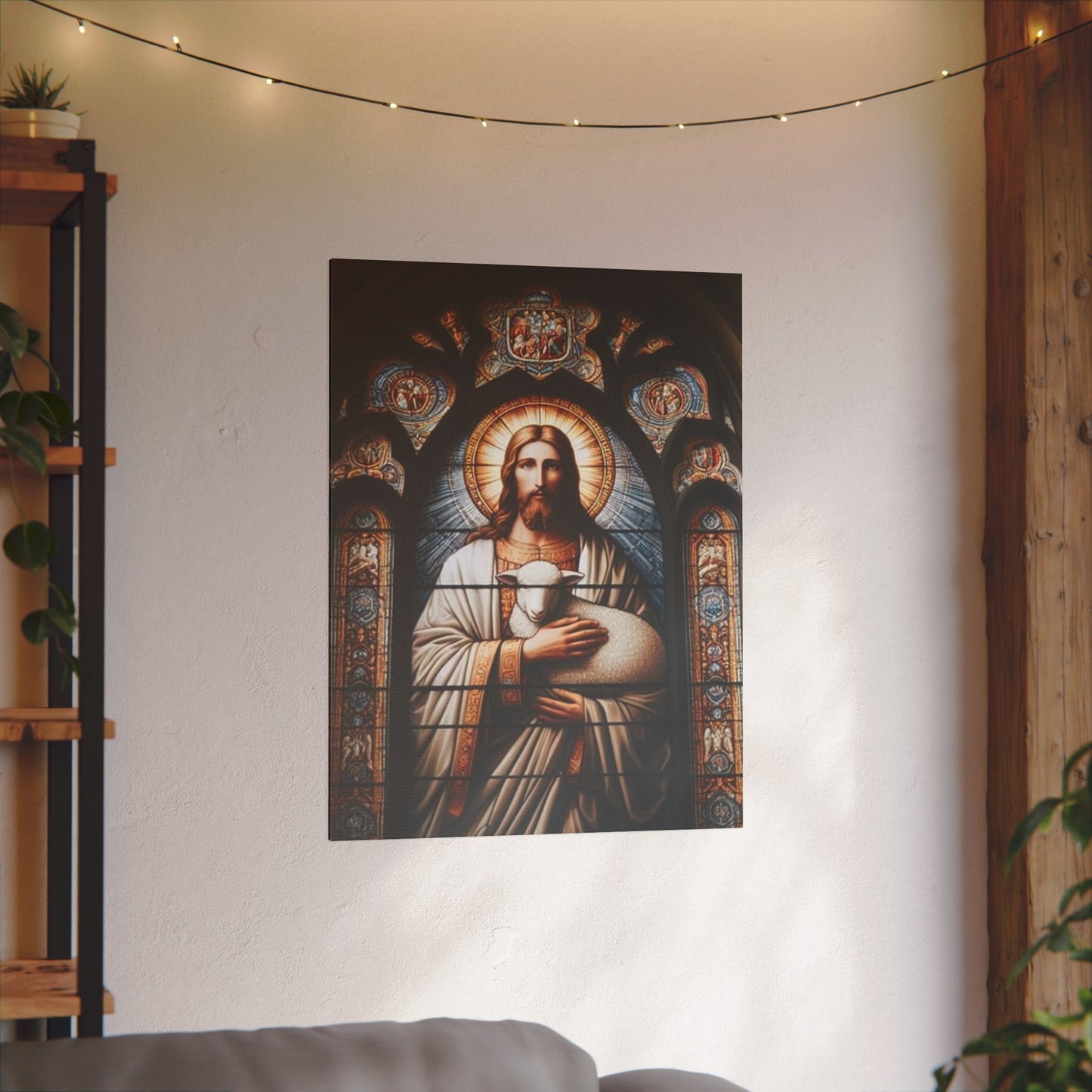 Sacred Jesus & Lamb Artwork Inspirational Print Canvas