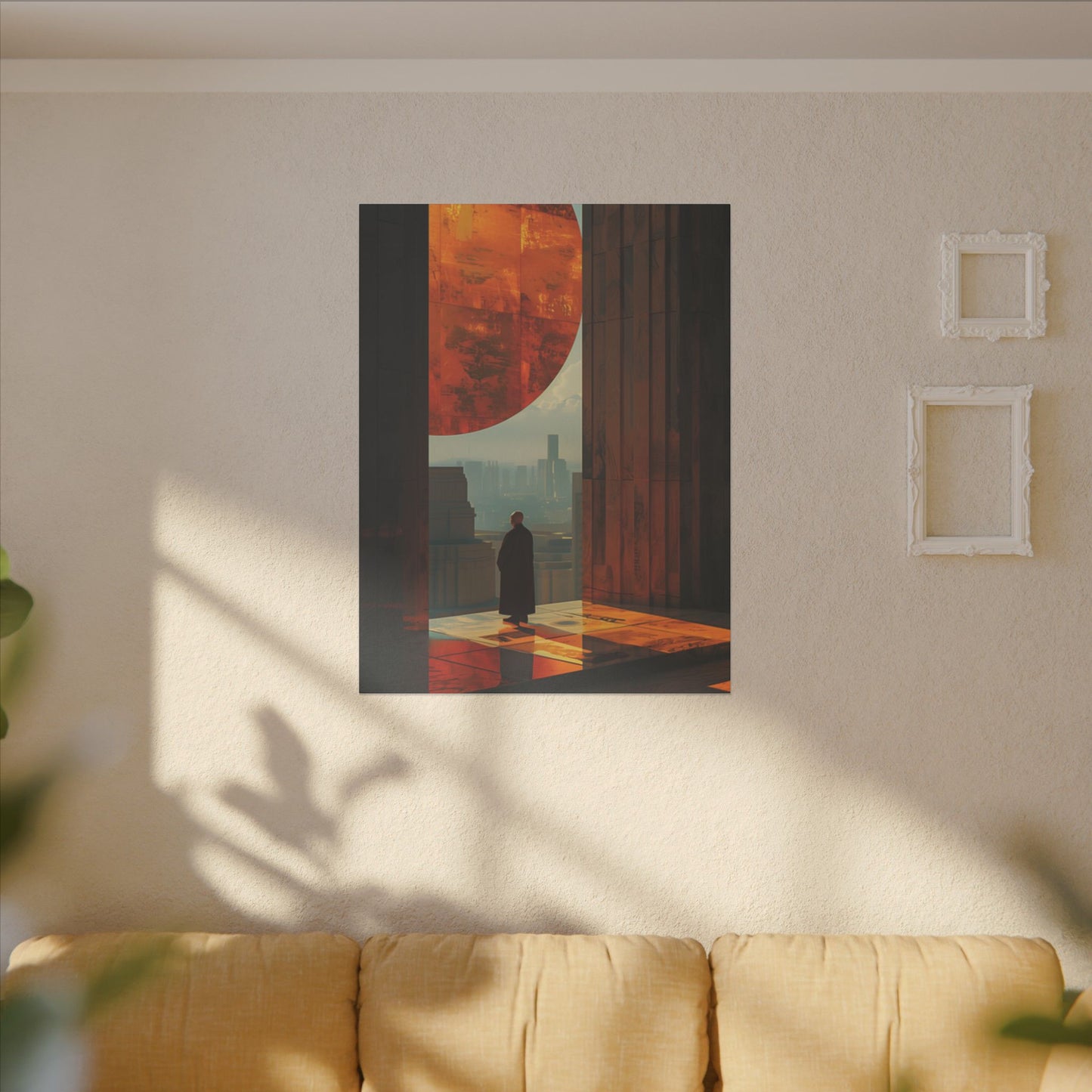 Canvas Print Serene Monk Inspiring