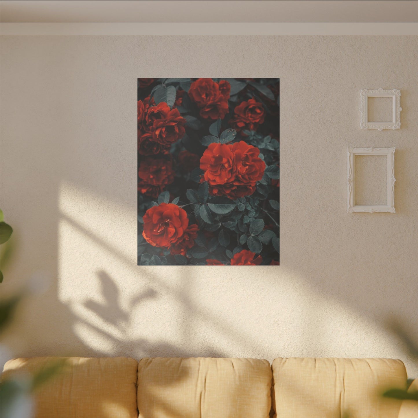 Romantic Red Roses Canvas Print - Floral Wall Art for Home Decor