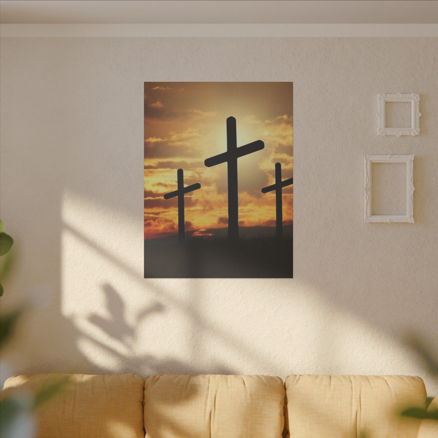 Cross Silhouette Art Print for Faith and Reflection