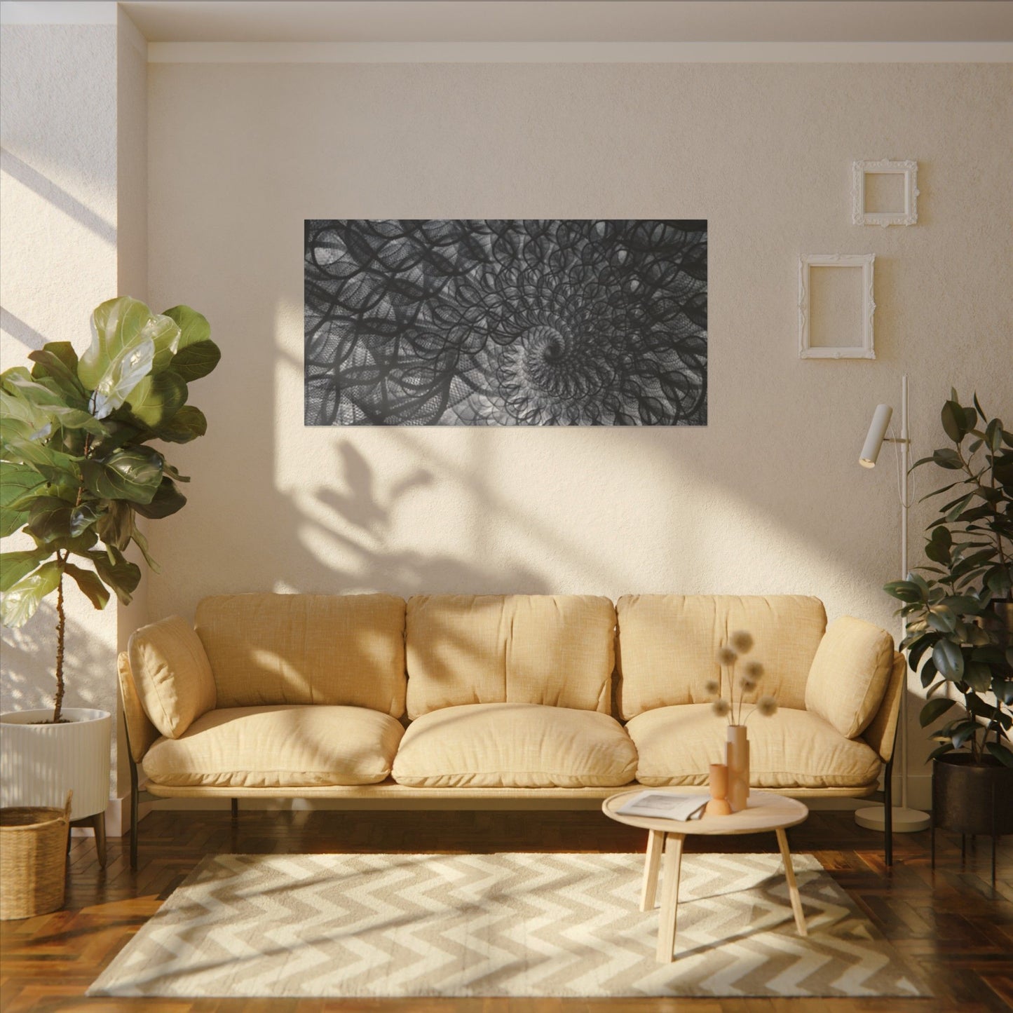 Abstract Spiral Print Canvas Wall Art - Modern Home Décor