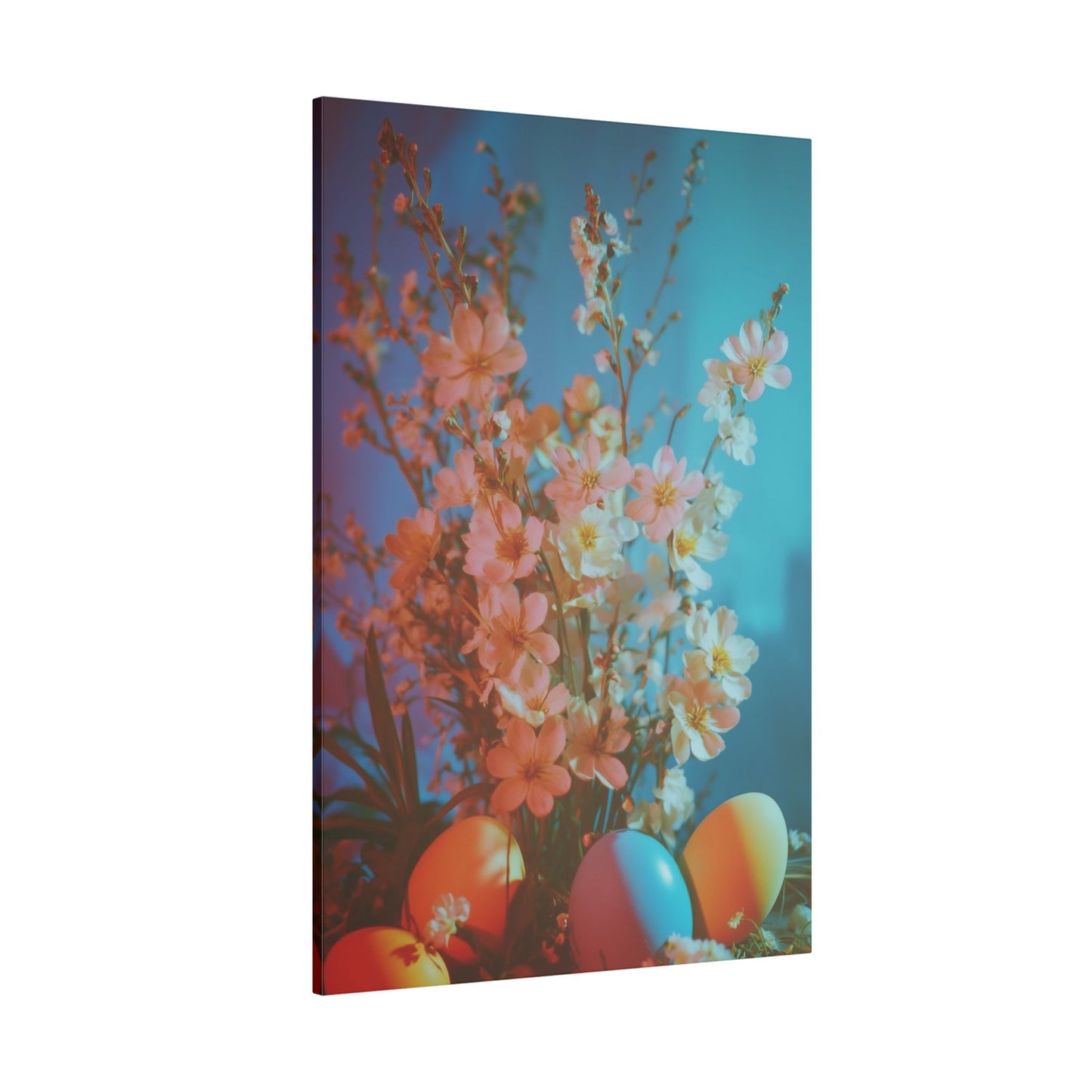 Easter Floral Print Canvas - Spring Decor
