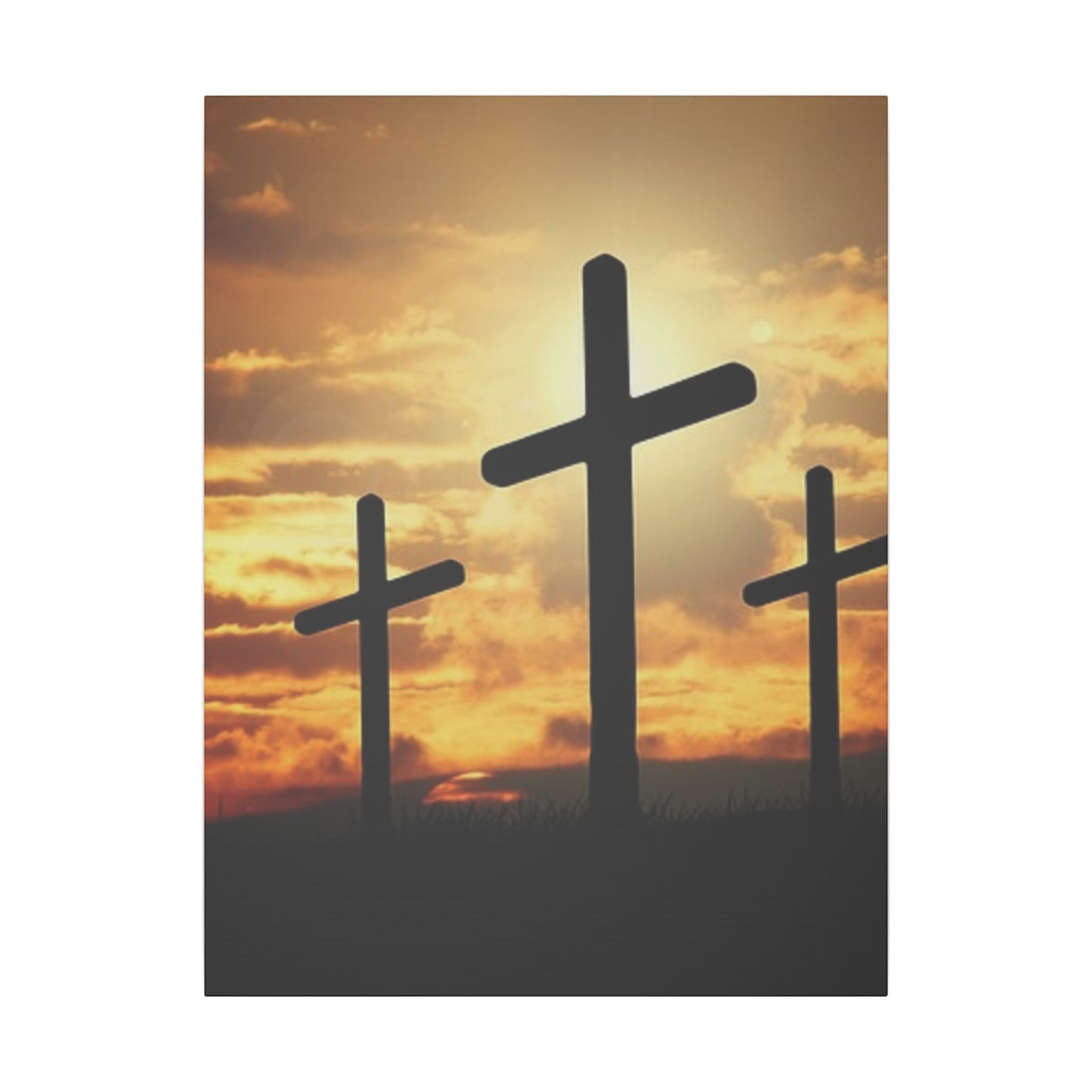 Cross Silhouette Art Print for Faith and Reflection