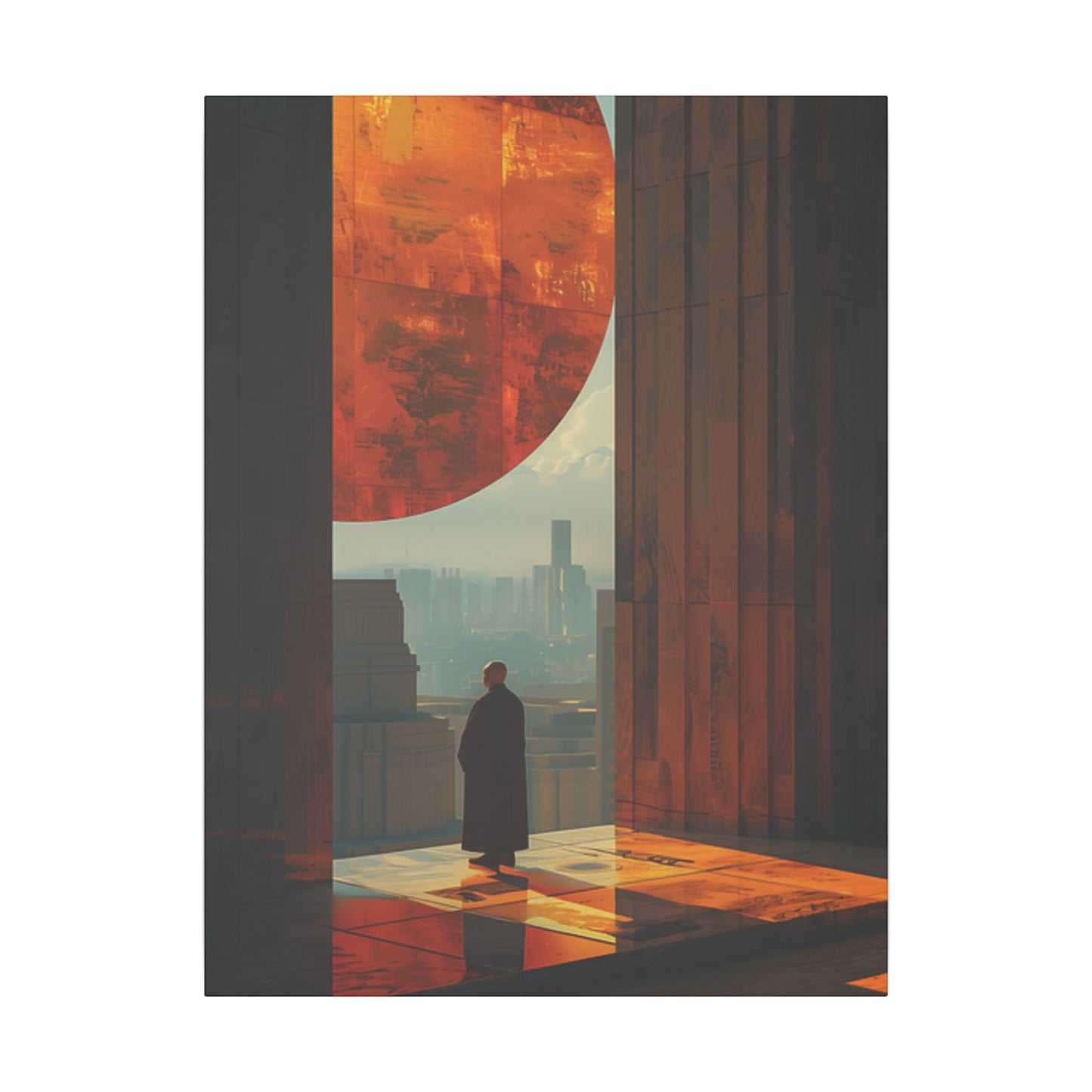 Canvas Print Serene Monk Inspiring