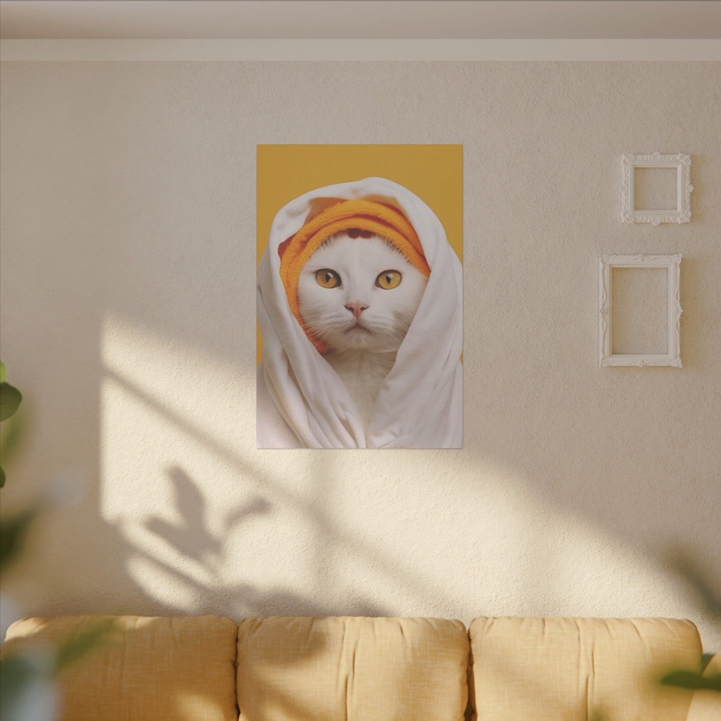 Whimsical Cat Print Canvas – Cozy Home Decor for Cat Lovers