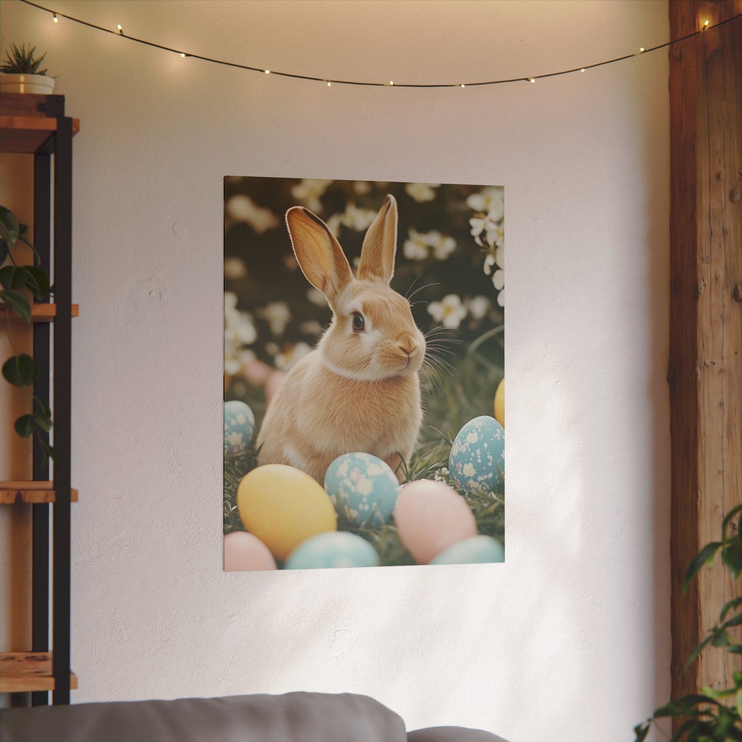 Easter Bunny Print Canvas - Cute Rabbit Art for Spring Décor