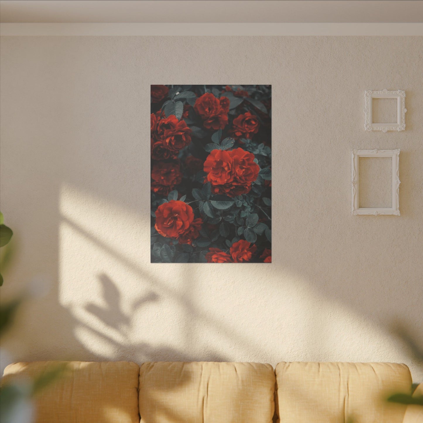 Romantic Red Roses Canvas Print - Floral Wall Art for Home Decor