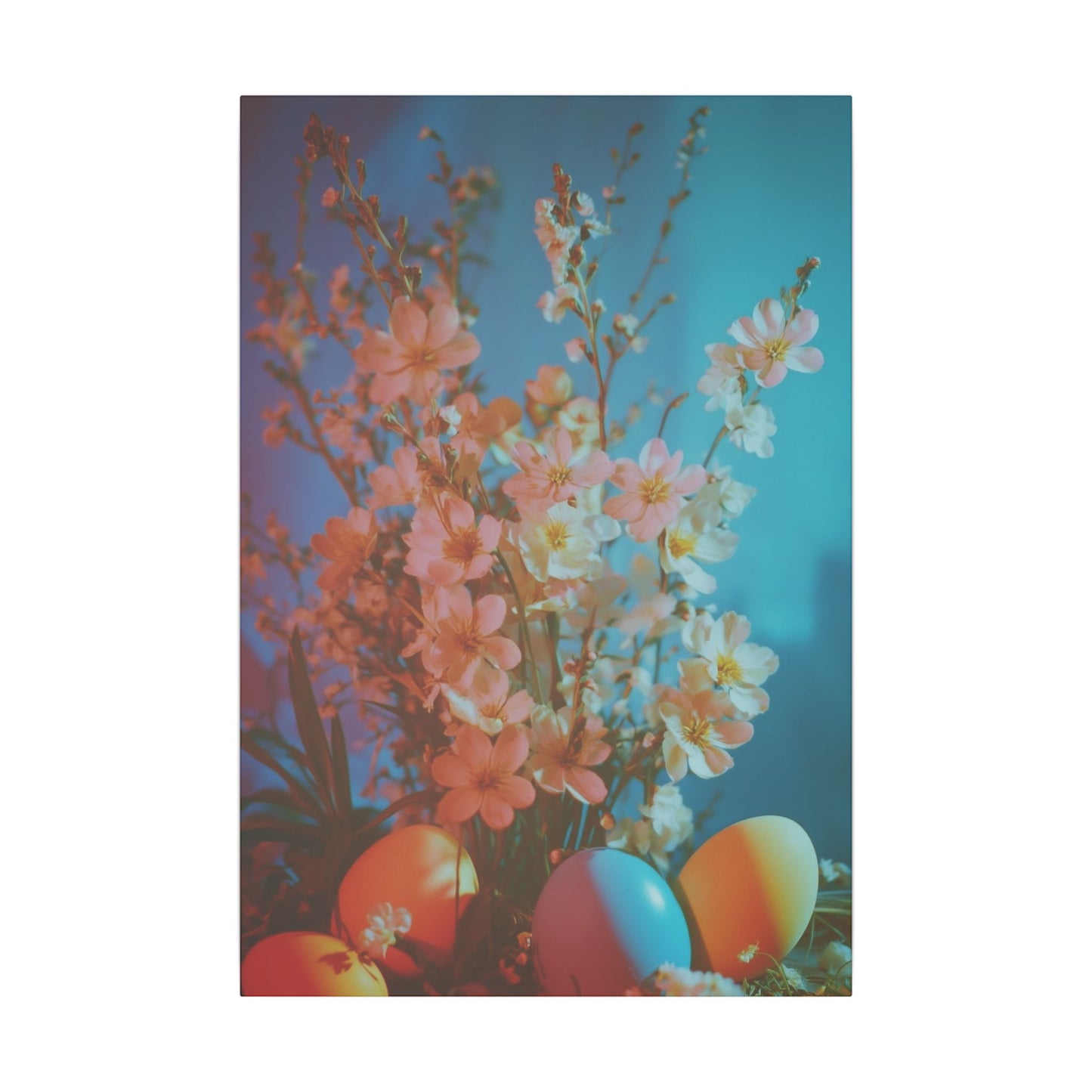 Easter Floral Print Canvas - Spring Decor