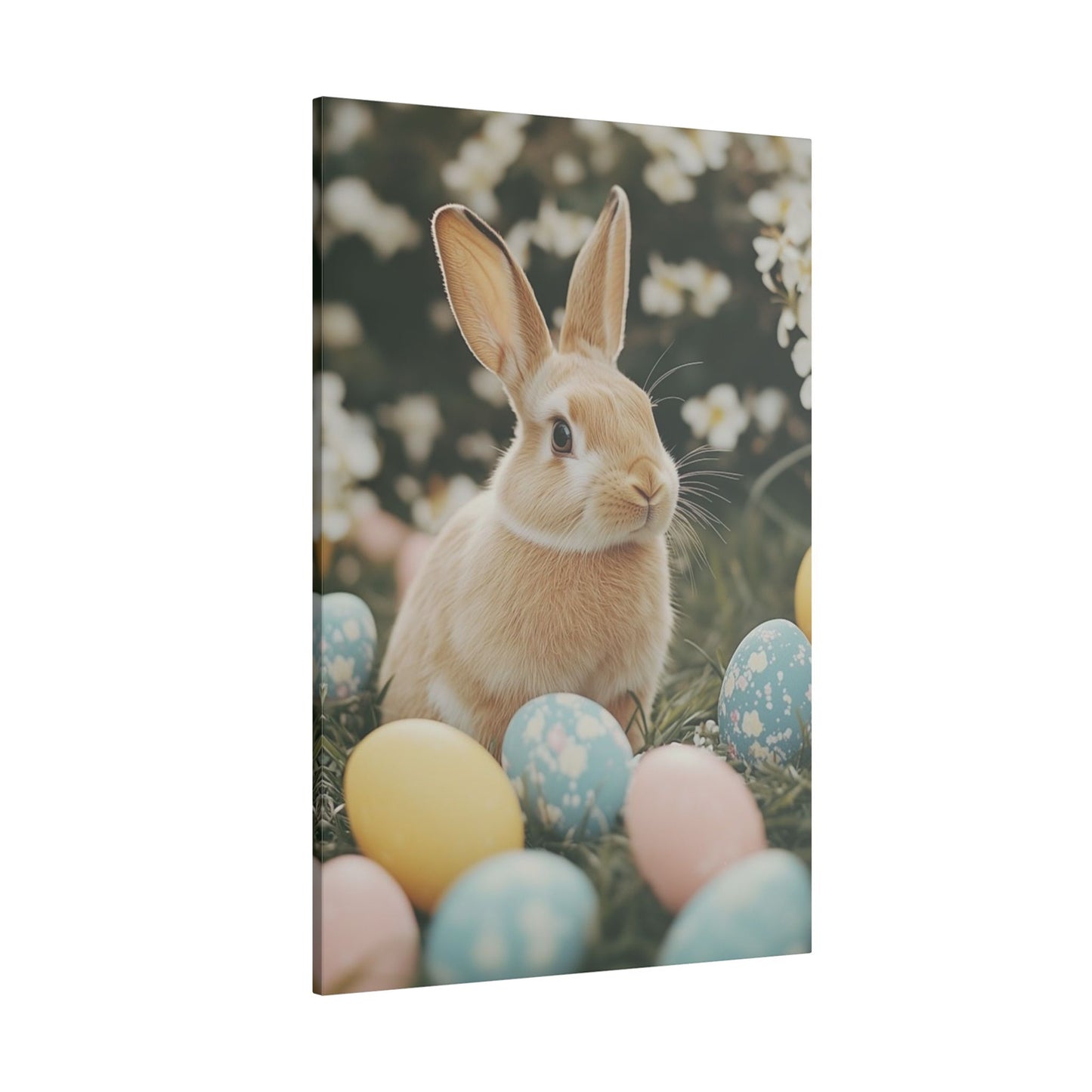 Easter Bunny Print Canvas - Cute Rabbit Art for Spring Décor