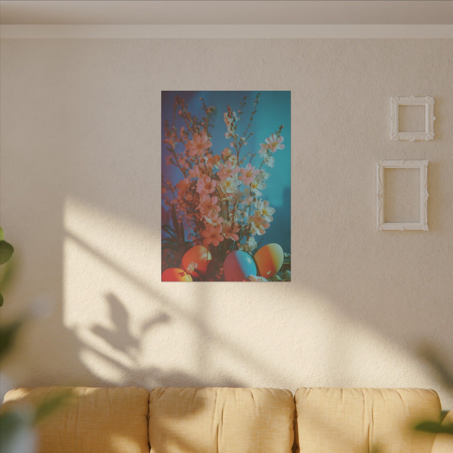 Easter Floral Print Canvas - Spring Decor