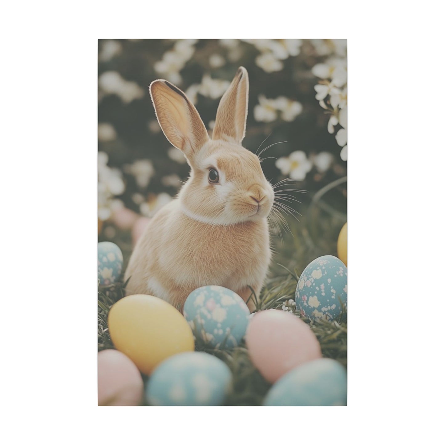 Easter Bunny Print Canvas - Cute Rabbit Art for Spring Décor