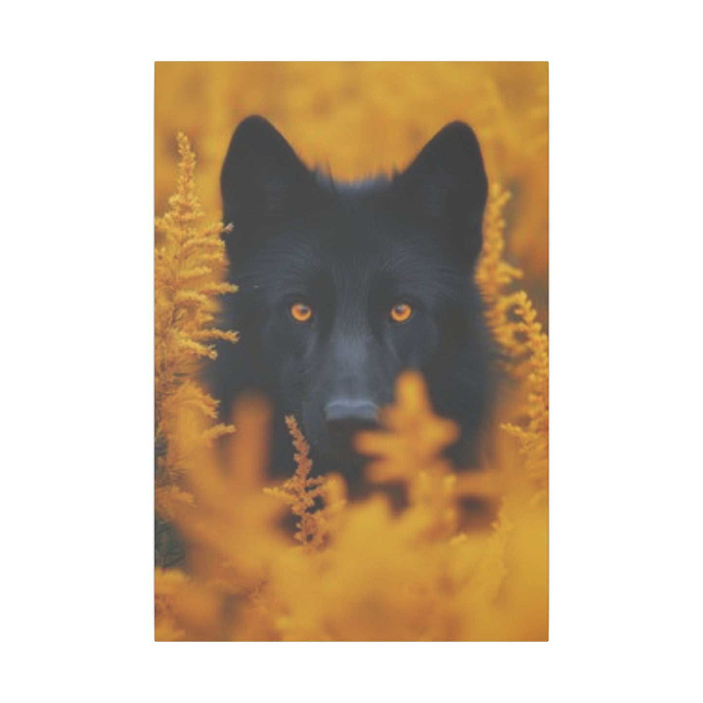 Majestic Black Wolf Print Canvas - Nature-Inspired Wall Art