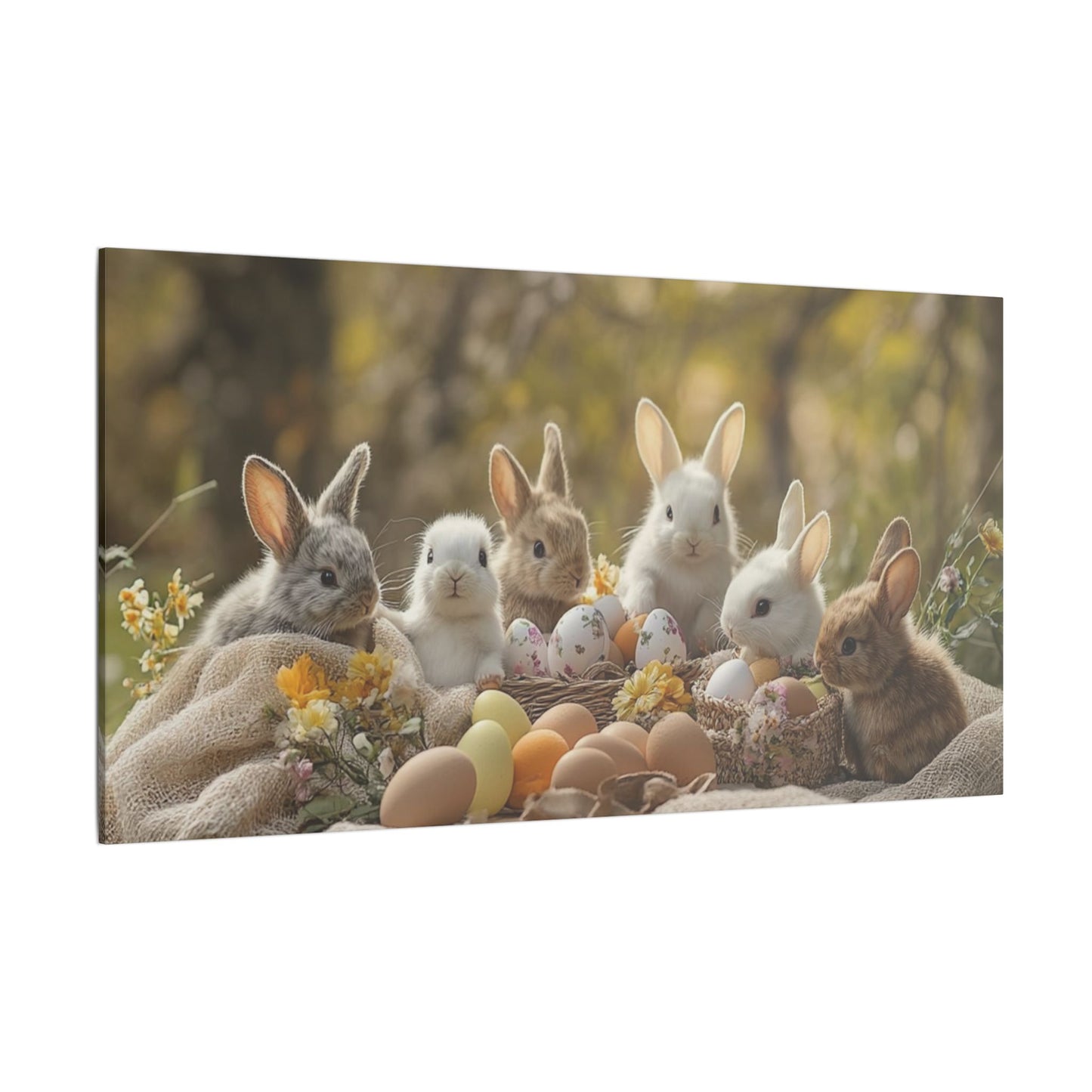 Adorable Bunny Easter Print Canvas - Wall Art