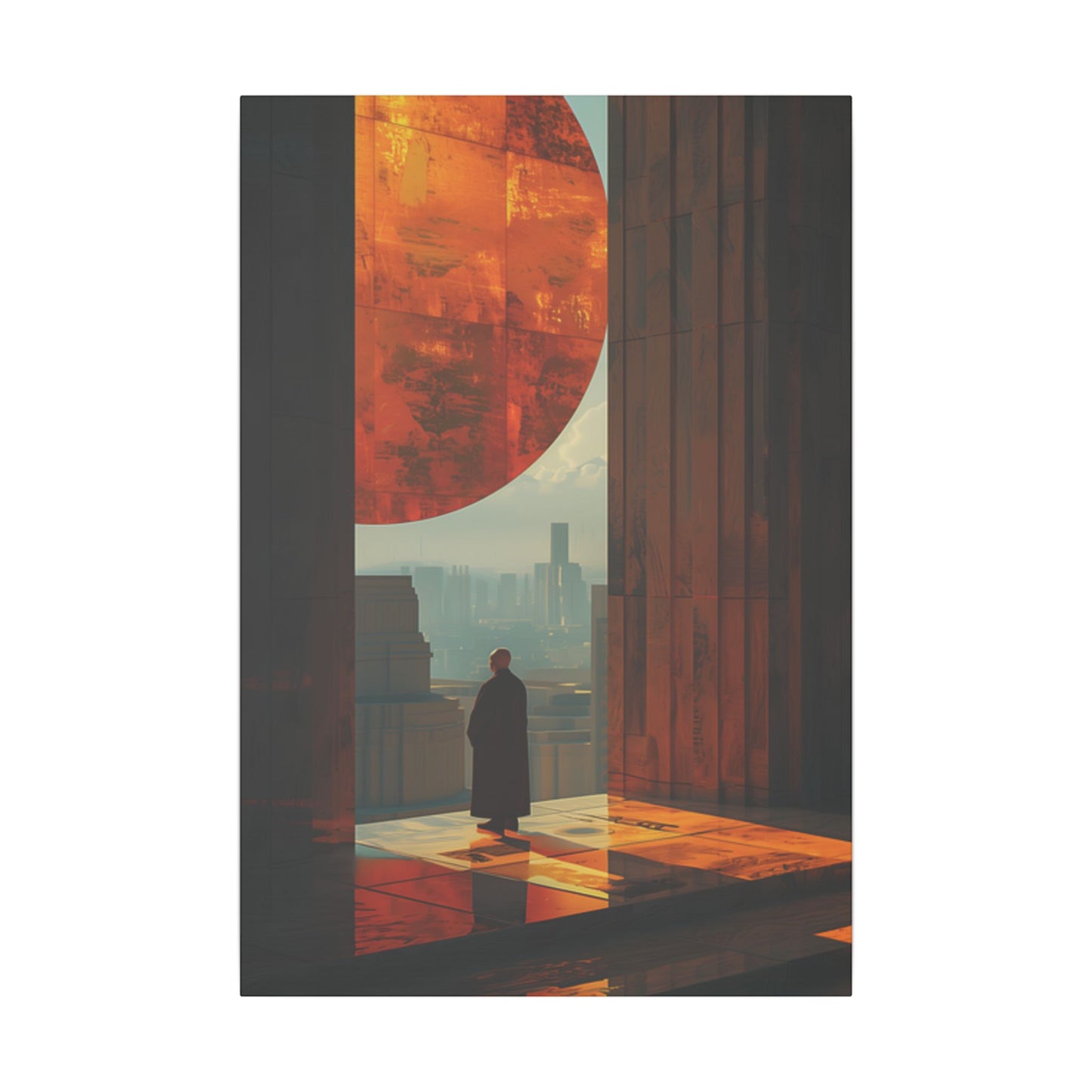 Canvas Print Serene Monk Inspiring