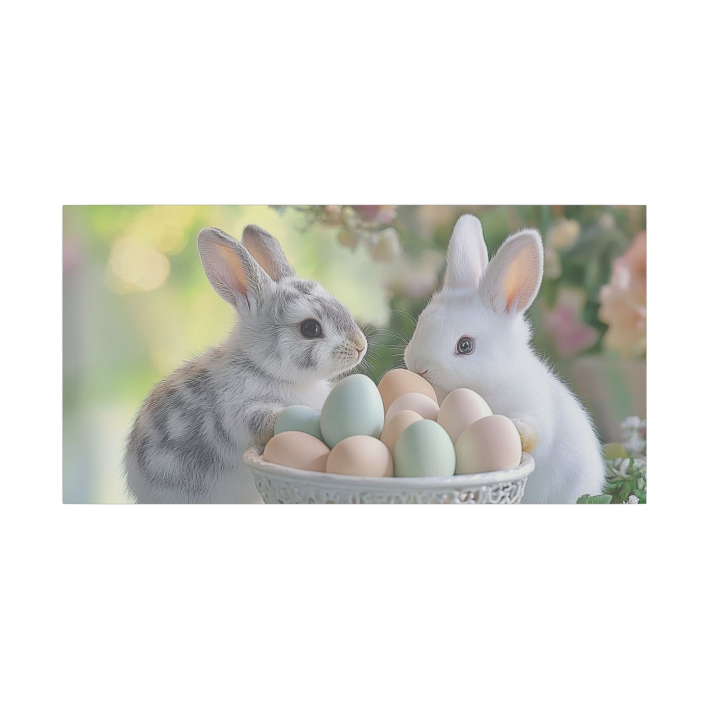 Springtime Rabbit Canvas Print - Easter Decor