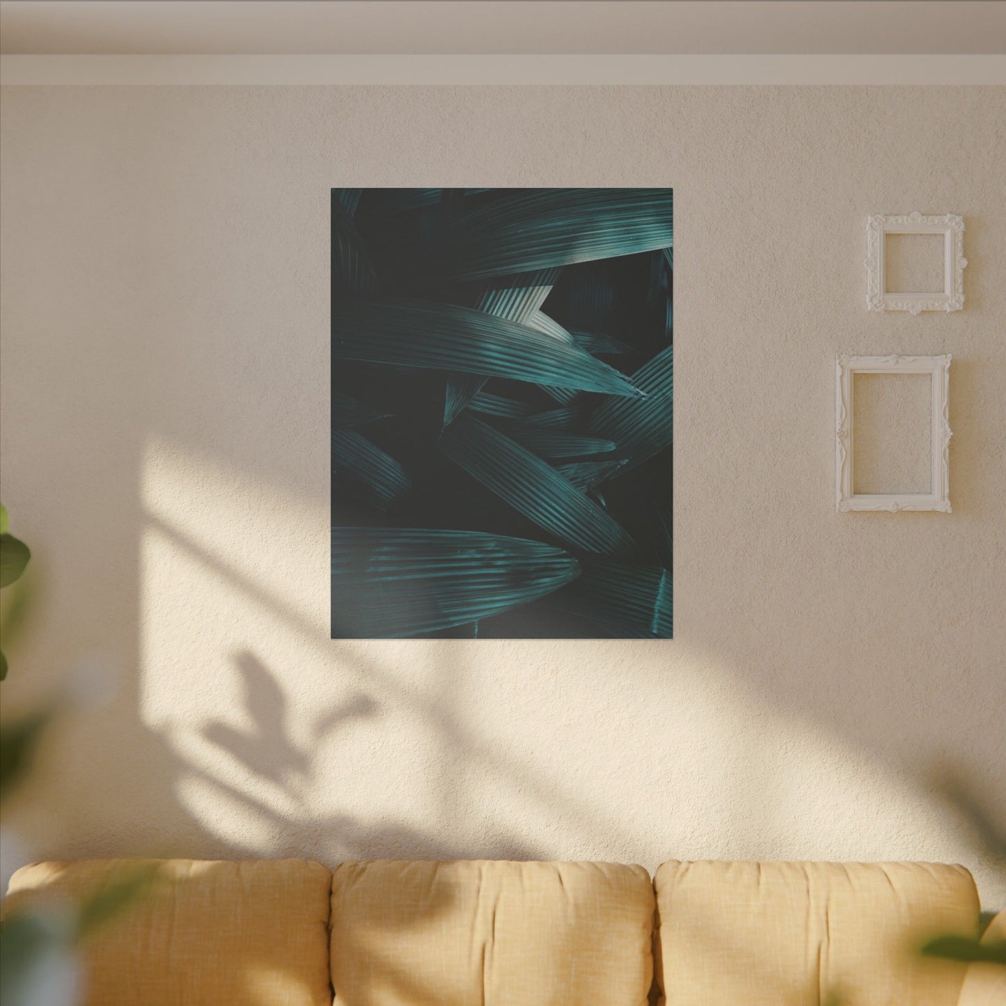 Tropical Leaf Print Canvas - Modern Wall Art Decor for Home & Office