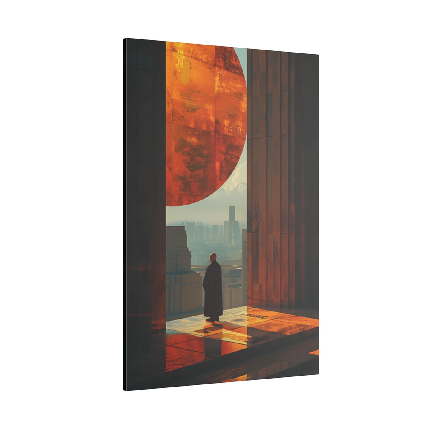 Canvas Print Serene Monk Inspiring