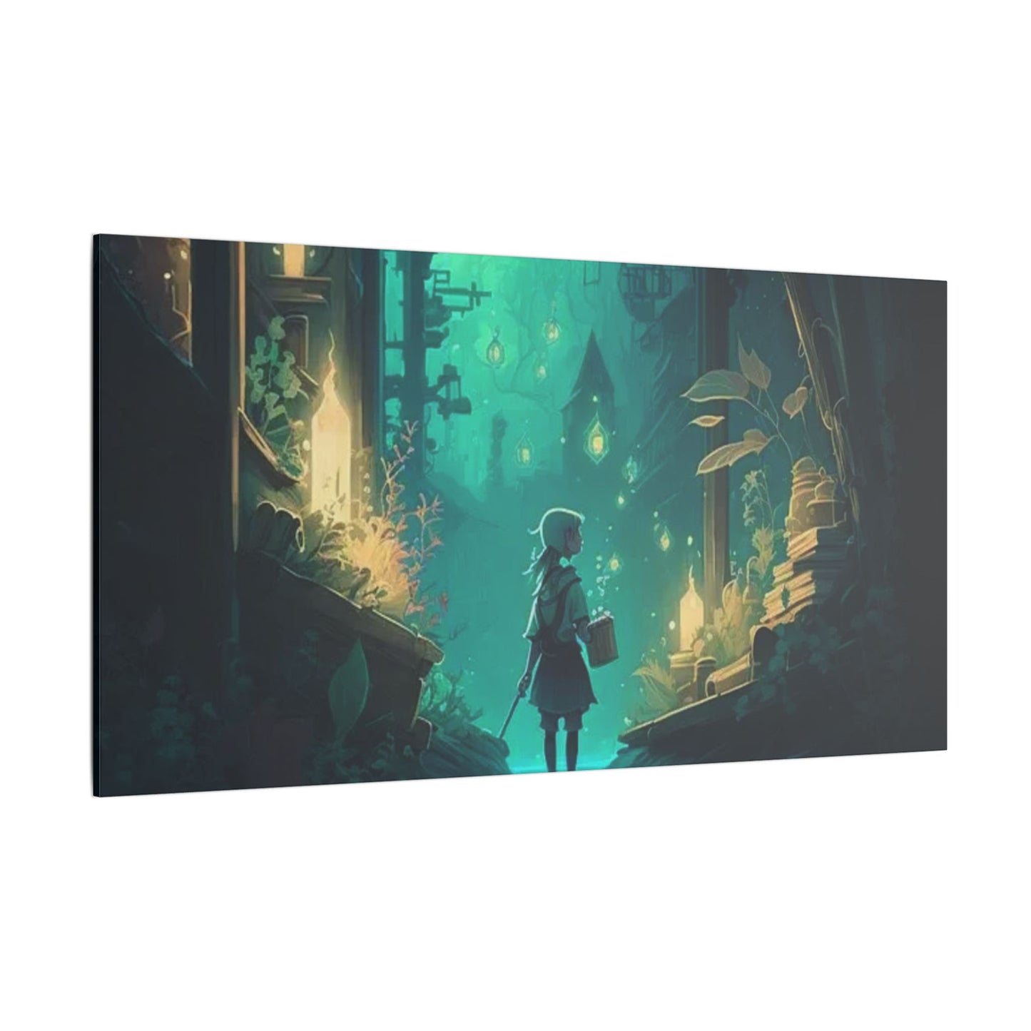 Whimsical Glow Print Canvas - Enchanted Forest Scene