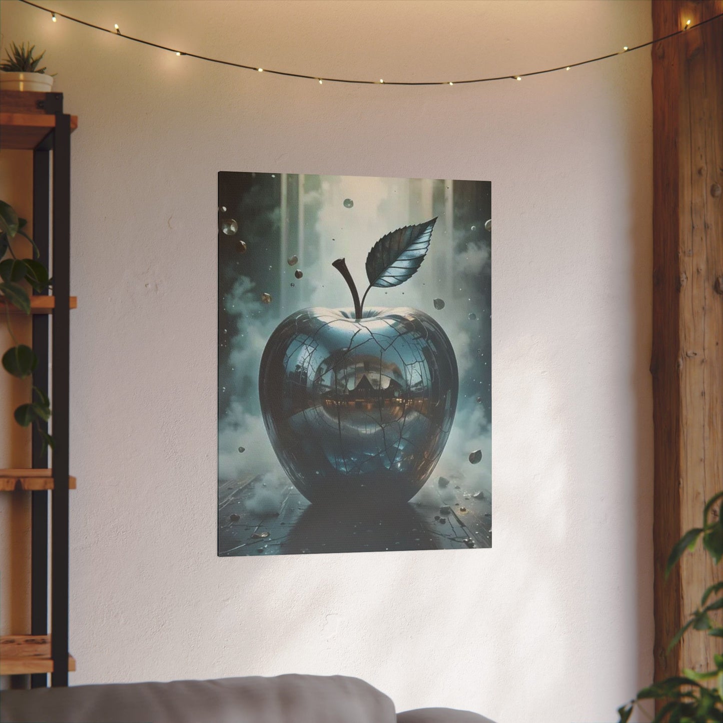 Modern Print Canvas - Shiny Apple Art for Home Decor