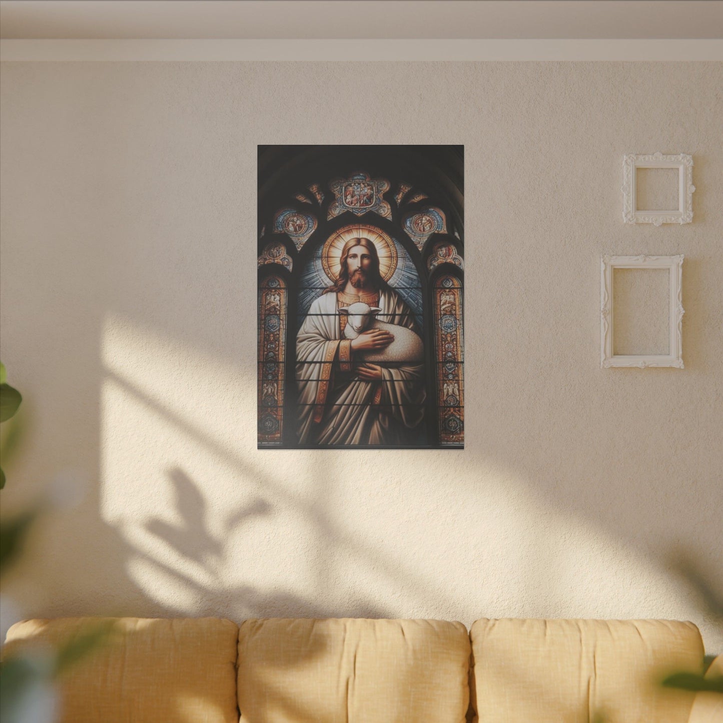 Sacred Jesus & Lamb Artwork Inspirational Print Canvas