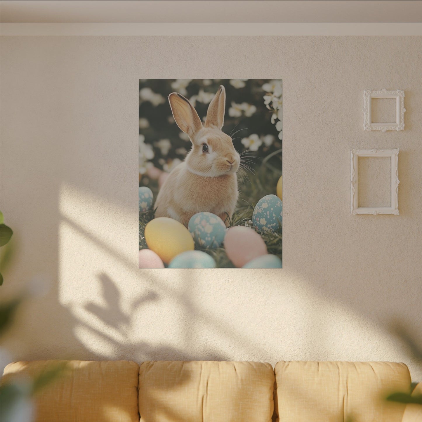 Easter Bunny Print Canvas - Cute Rabbit Art for Spring Décor