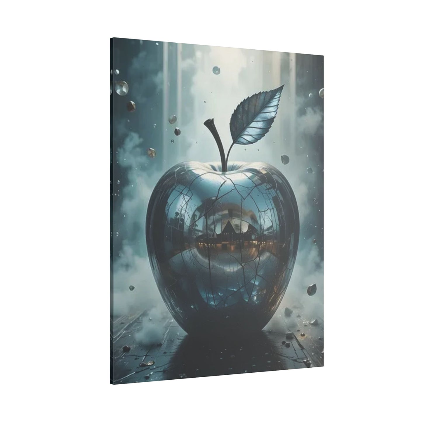 Modern Print Canvas - Shiny Apple Art for Home Decor