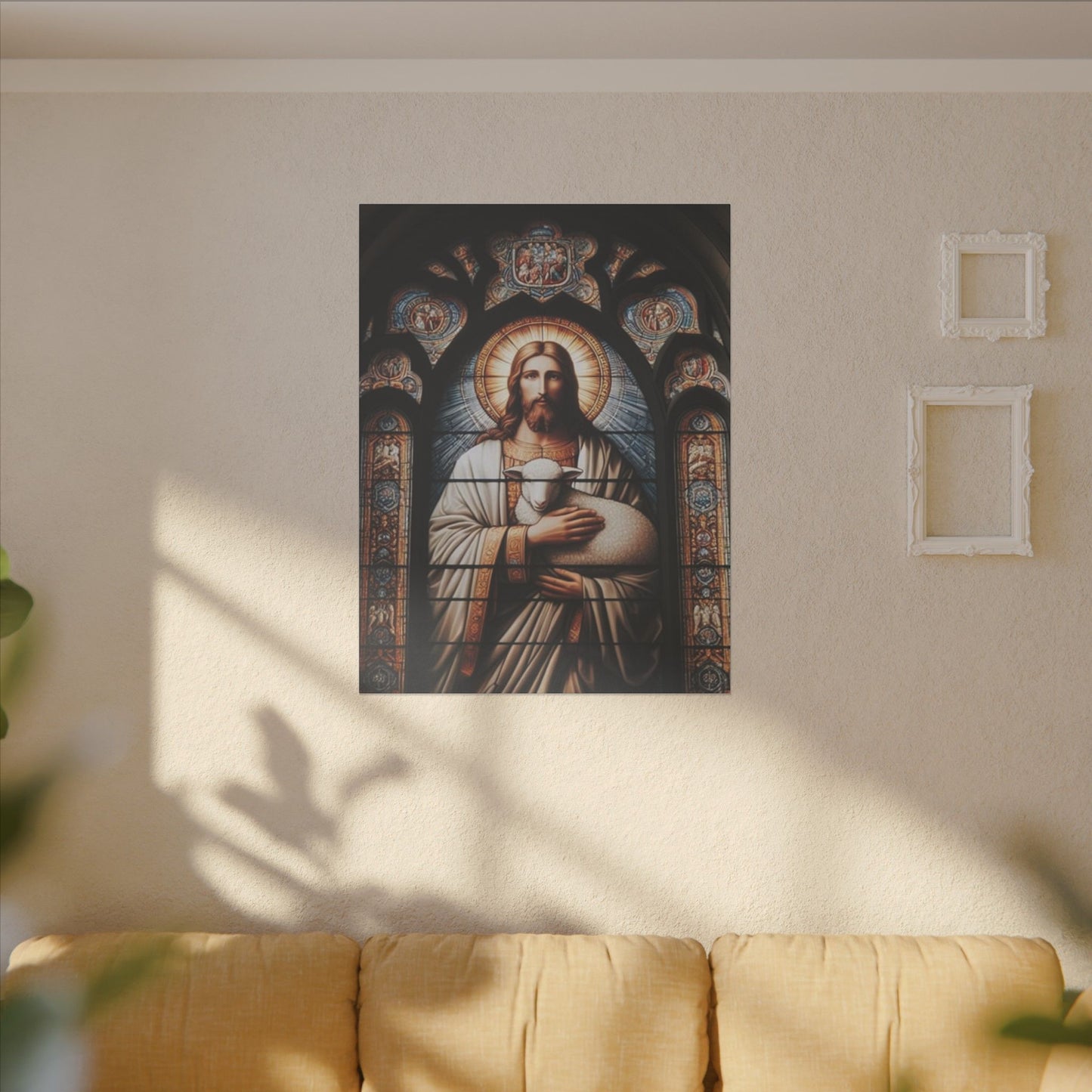 Sacred Jesus & Lamb Artwork Inspirational Print Canvas