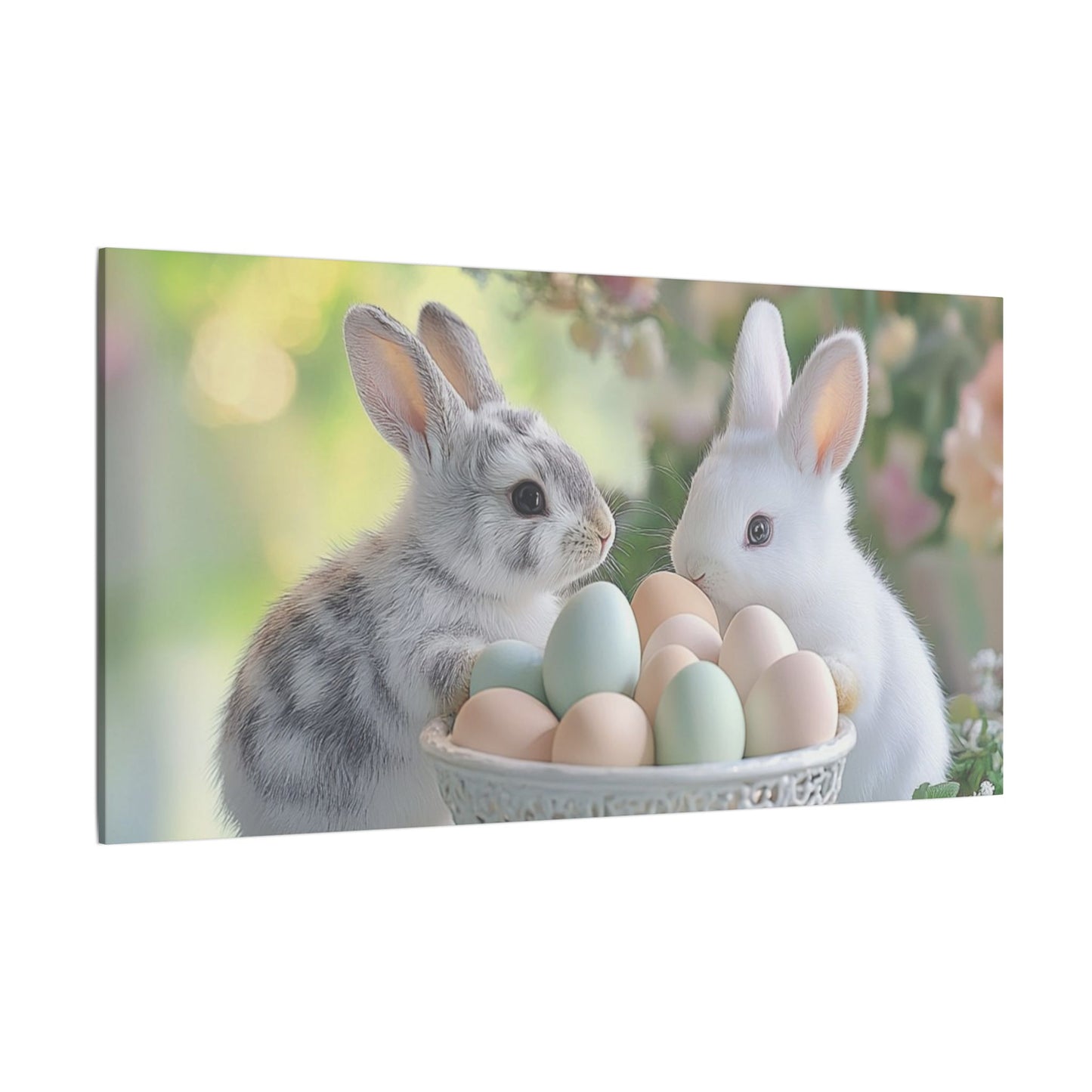 Springtime Rabbit Canvas Print - Easter Decor