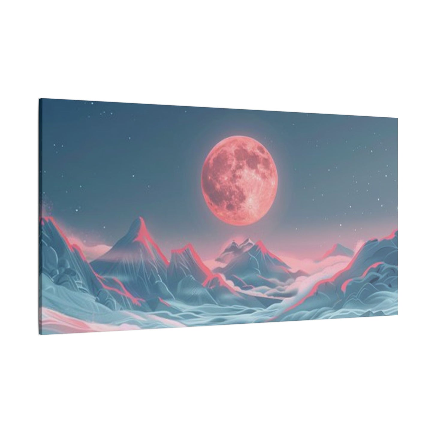 Mystical Moonlit Landscape Print Canvas
