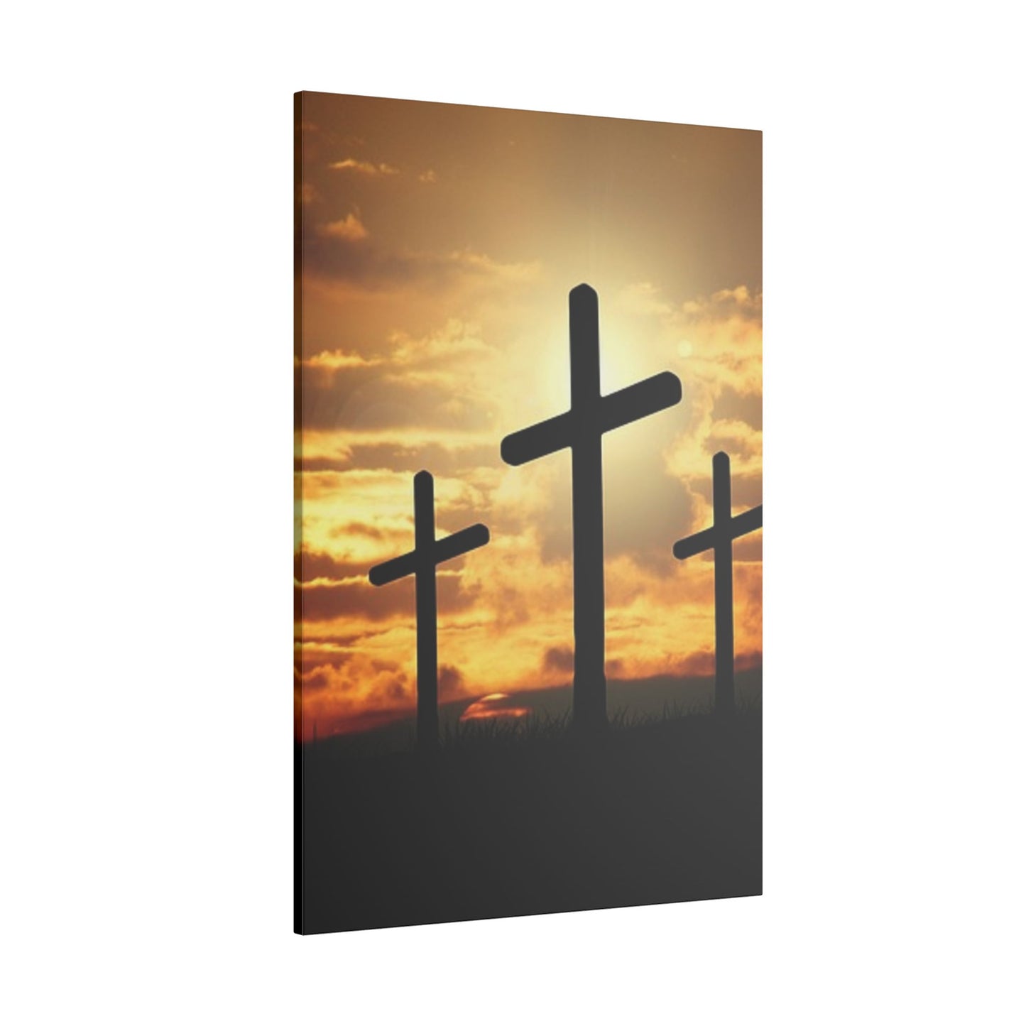 Cross Silhouette Art Print for Faith and Reflection
