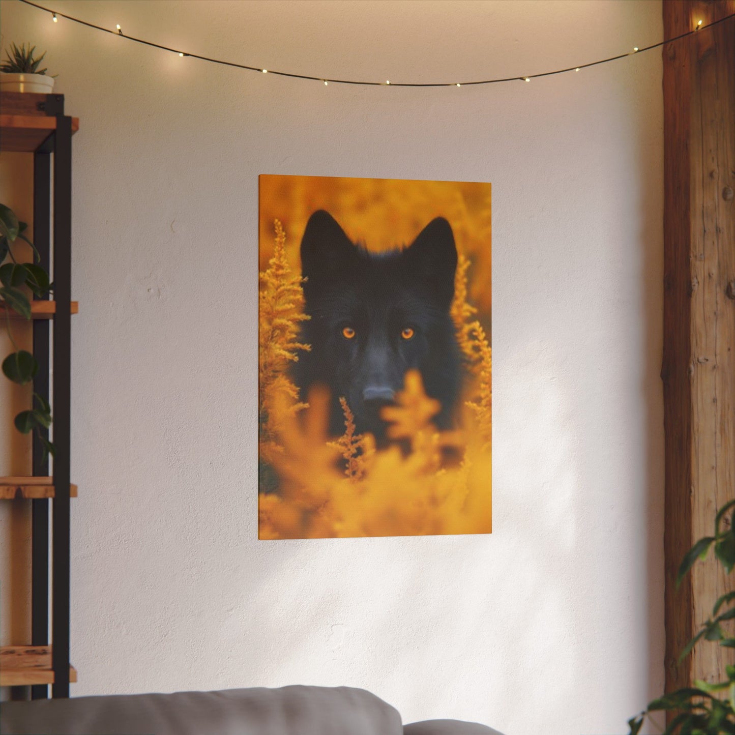 Majestic Black Wolf Print Canvas - Nature-Inspired Wall Art