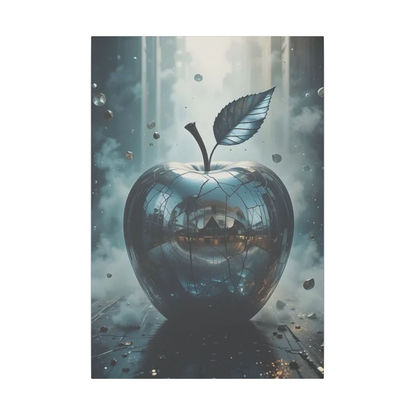 Modern Print Canvas - Shiny Apple Art for Home Decor