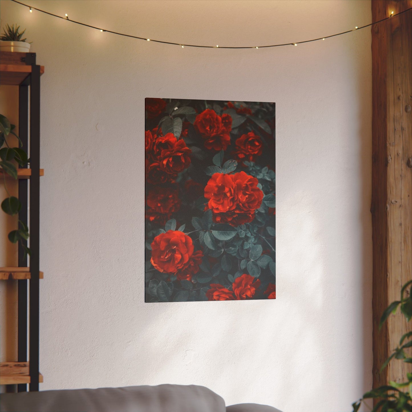 Romantic Red Roses Canvas Print - Floral Wall Art for Home Decor